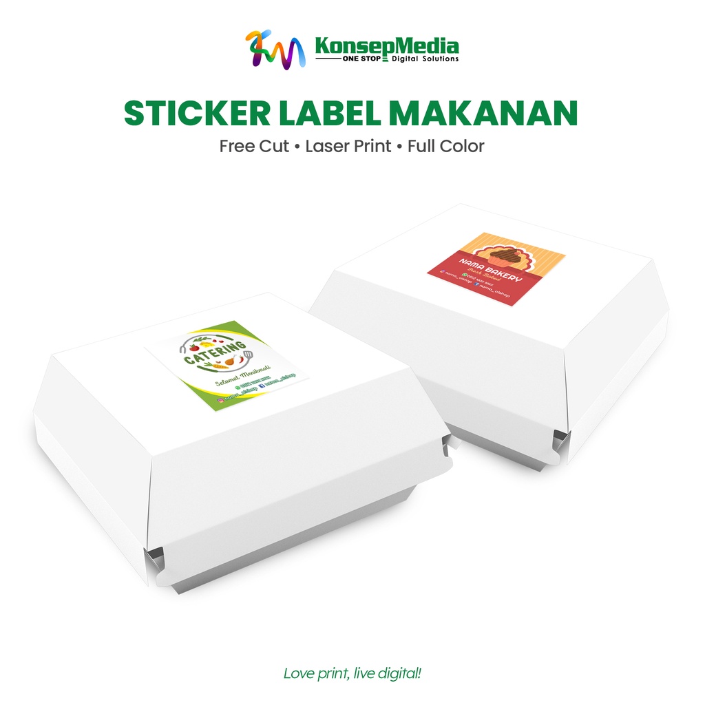 

Set Sticker Label Makanan | Stiker Box Packaging Untuk Catering / Kue / Makanan | SLC