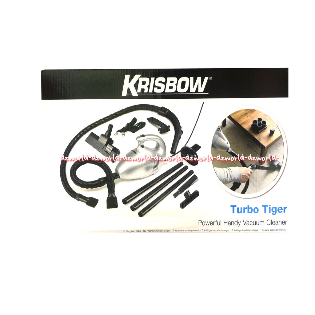 Krisbow Turbo Tiger Vacum Cleaner Alat Sedot Debu Basah dan Kering Kencang Mesin 600W Vacuum Cleaner Wet and Dry