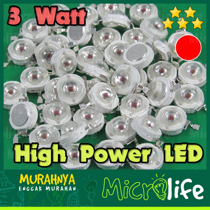 LED 3W MERAH 3 WATT HIGH POWER RED LED 3WATT