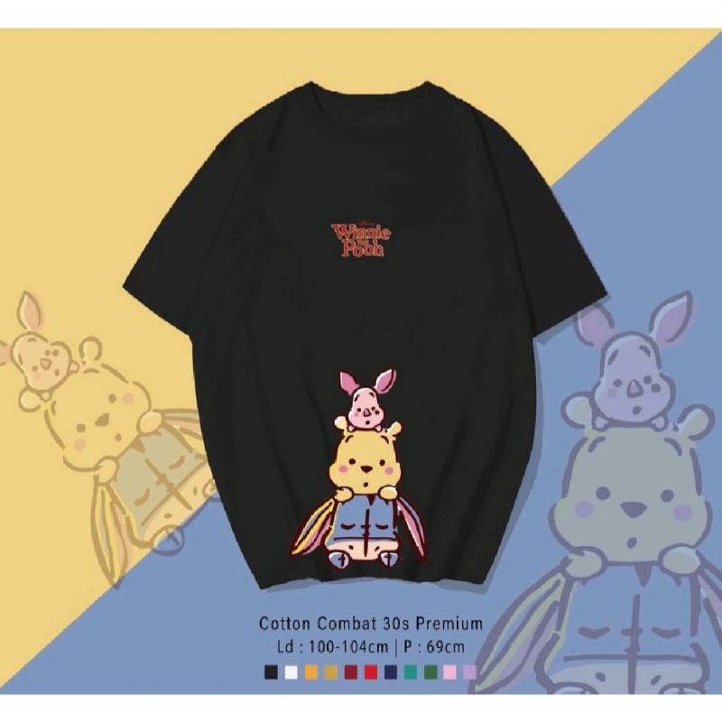 KAOS WINNIE THE POOH PIGLET EYOR/TSHIRT KATUN WINNIE THE POOH