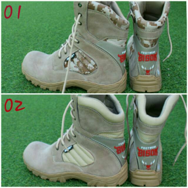 Sepatu delta gurun 8inch,Bison Original Safety Murah,Sepatu Boots Safety,Sepatu Kerja,Sepatu Pria