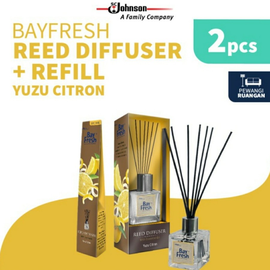 BayFresh Reed Diffuser Yuzu Citron Pengharum Ruangan + Refill Paket