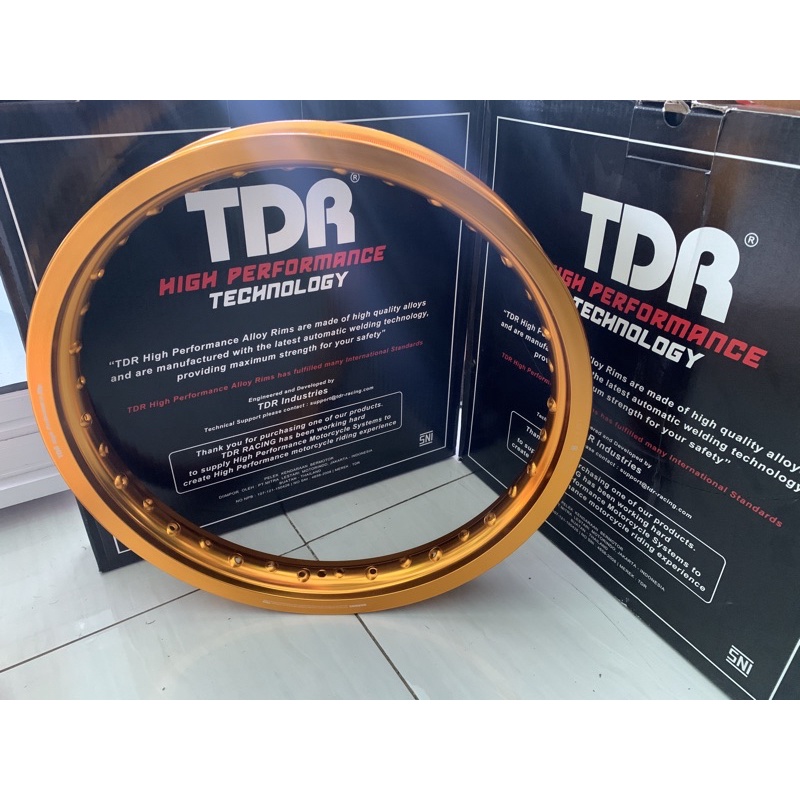 Velg peleg TDR W shape ukuran 160 dan 185 ring 17 gold