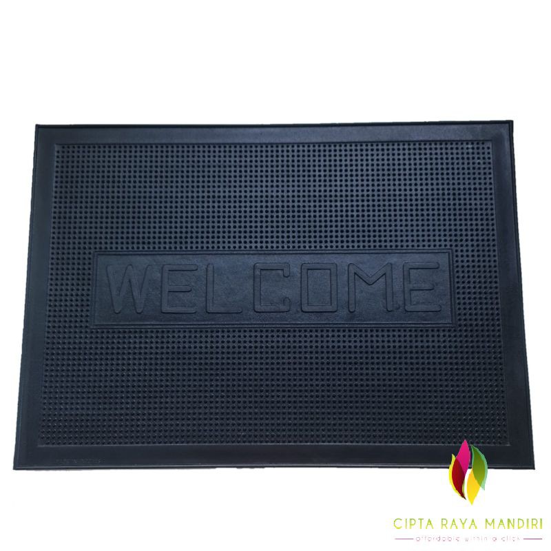 Keset Karpet Karet Anti Slip Welcome