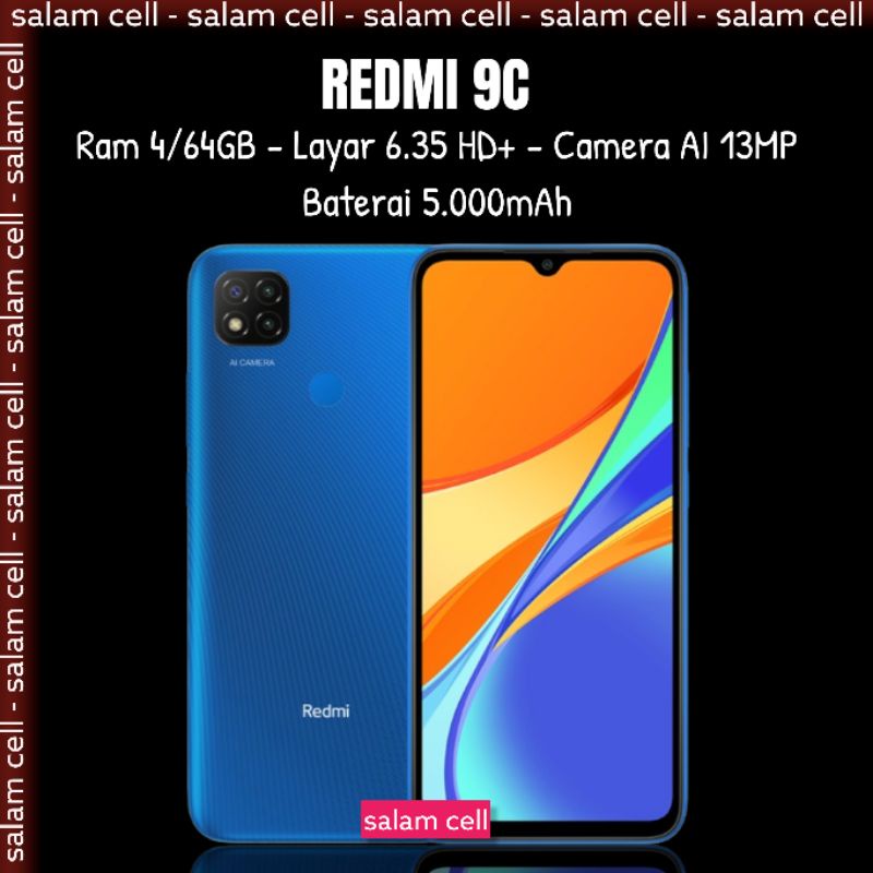 Redmi 9C Ram 4/64Gb Baterai 5.000MaH No Repack Garansi Resmi-4