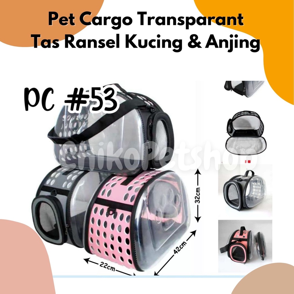 Tas Hewan Transparant untuk anjing kucing kelinci