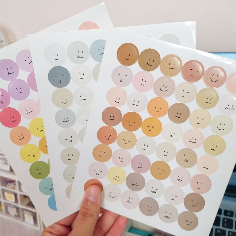 

Peaches Studio 1lembar Stiker Bulat Emoticon Untuk Dekorasi Scrapbook Planner Journaling