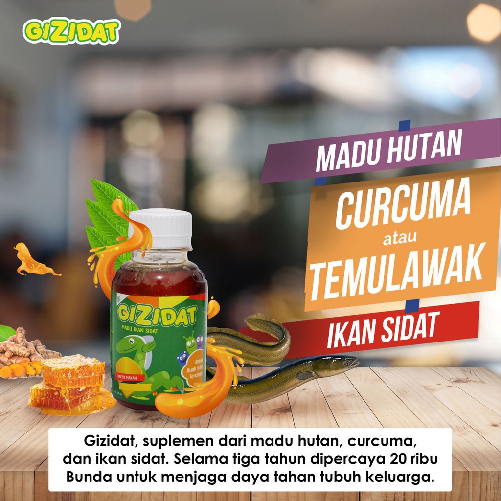 Gizidat Paket 50 Botol - Gizidat Madu Multivitamin Nutrisi Penambah Nafsu Makan & Berat Badan Penggemuk Alami Lancarkan Pencernaan Tingkatkan Daya Tahan Tubuh Anak Gijidat Isi 130ml-4