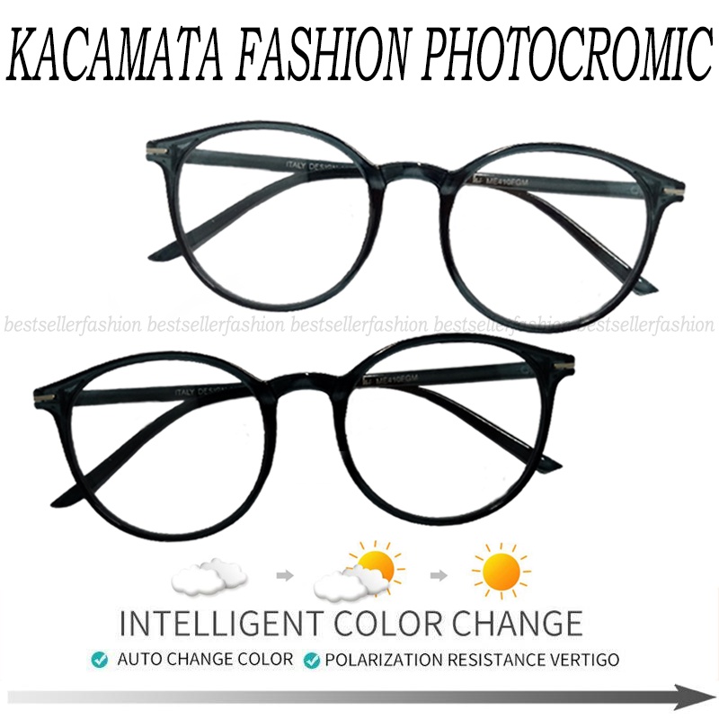 New Kacamata Photocromic Kaca mata style vintage Kacamata Berubah Warna Untuk Wanita Pria Kacamata Fotocromik Kacamata Potokromic Sunglasses Unisex