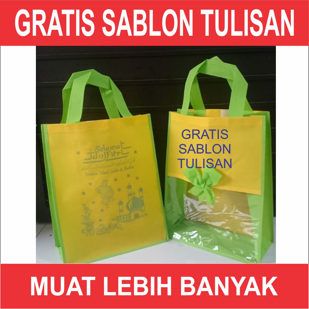 

[COD] TAS LEBARAN MIKA READY STOCK BAHAN NON-WOVEN TEBAL 75 GSM