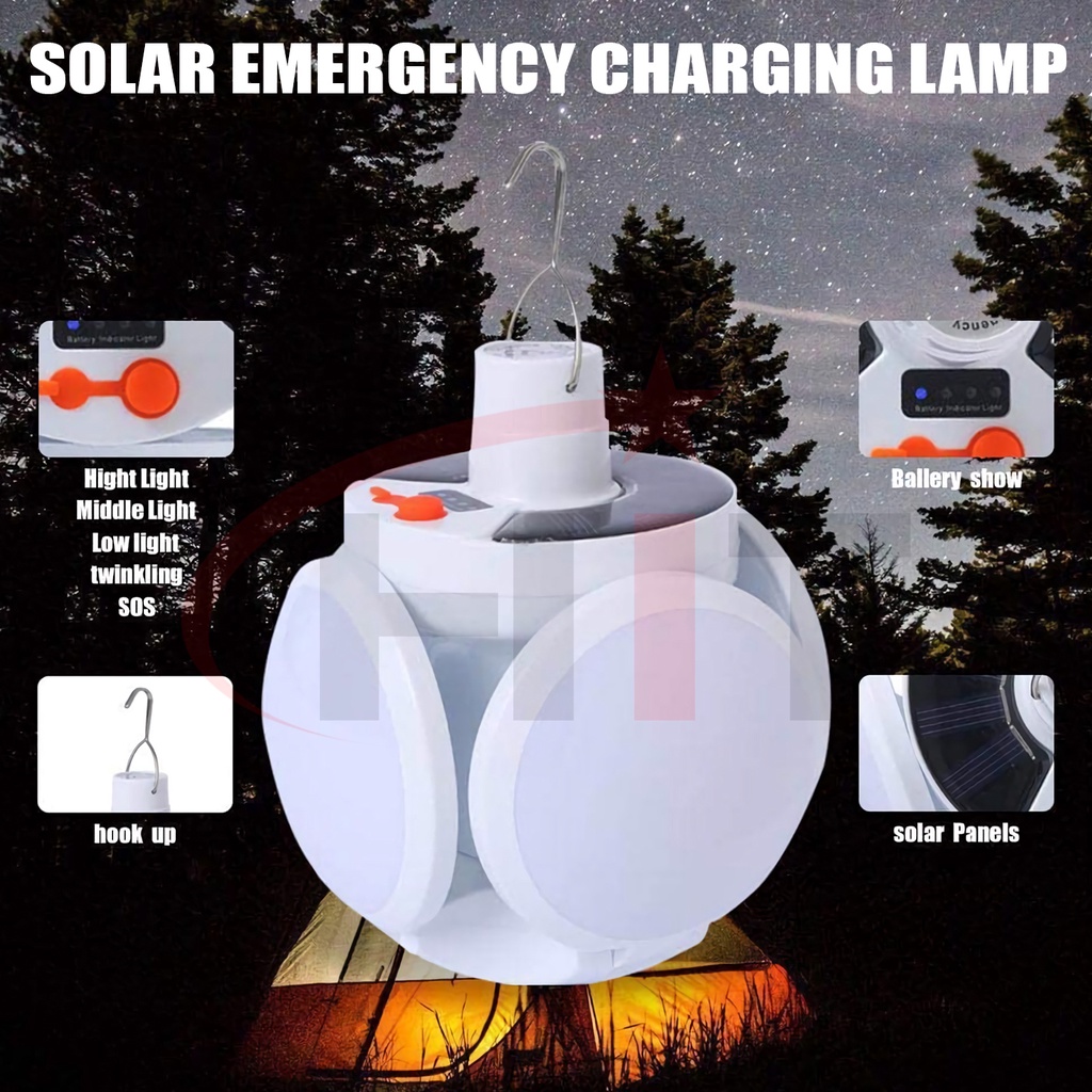 Lampu Solar LED 2029 Emergency Charging Lamp Light Battery Display