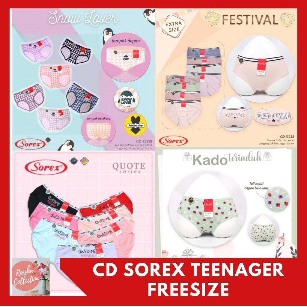 Rc Cd celana dalam SOREX teenager freesize murah meriah adem