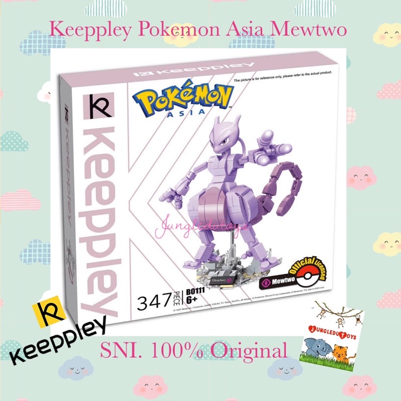 Keeppley Pokemon Asia Mewtwo Bricks Original Mainan Edukasi Lego Anak Pokemon Series