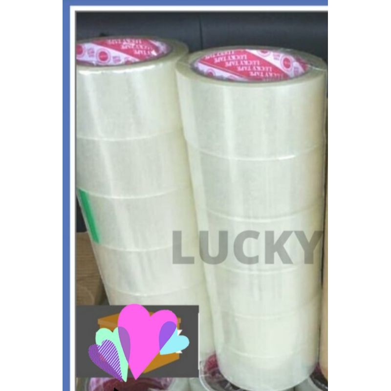 lakban bening / coklat 2 inch 100 yard. 1 slop 6 roll