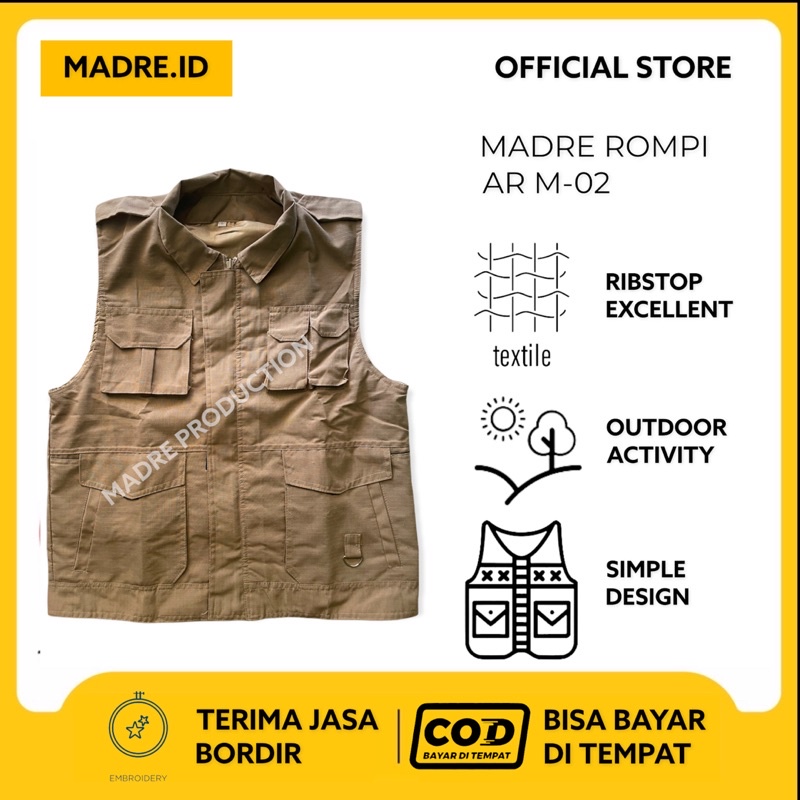 MADRE ROMPI AR M-02 | ROMPI KERAH TACTICAL LAPANGAN OUTDOOR