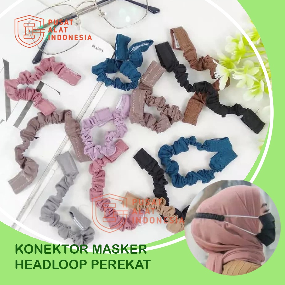 KONEKTOR MASKER PEREKAT HIJAB PENGAIT MASKER TALI JILBAB PENGGANTI EARLOOP MENJADI HEADLOOP U124