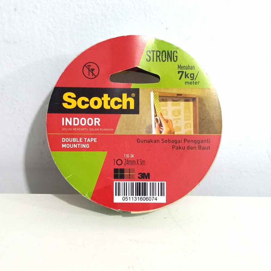 SCOTCH 3M Double Tape Mounting 24mmx3m - Indoor - Selotip 2 Sisi