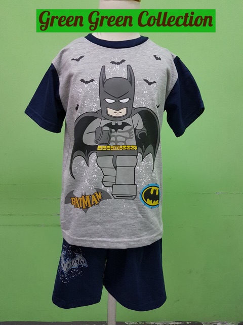 Baju Tidur/Piyama/piama kaos anak lego batman