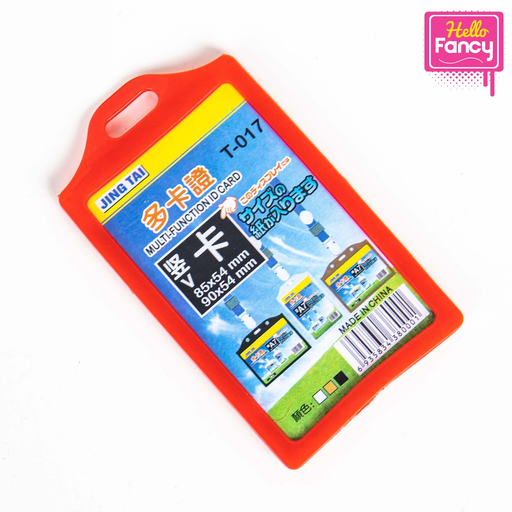 

ID Card Holder Double Vertical / Tempat ID Name Tag Bolak Balik T-017V