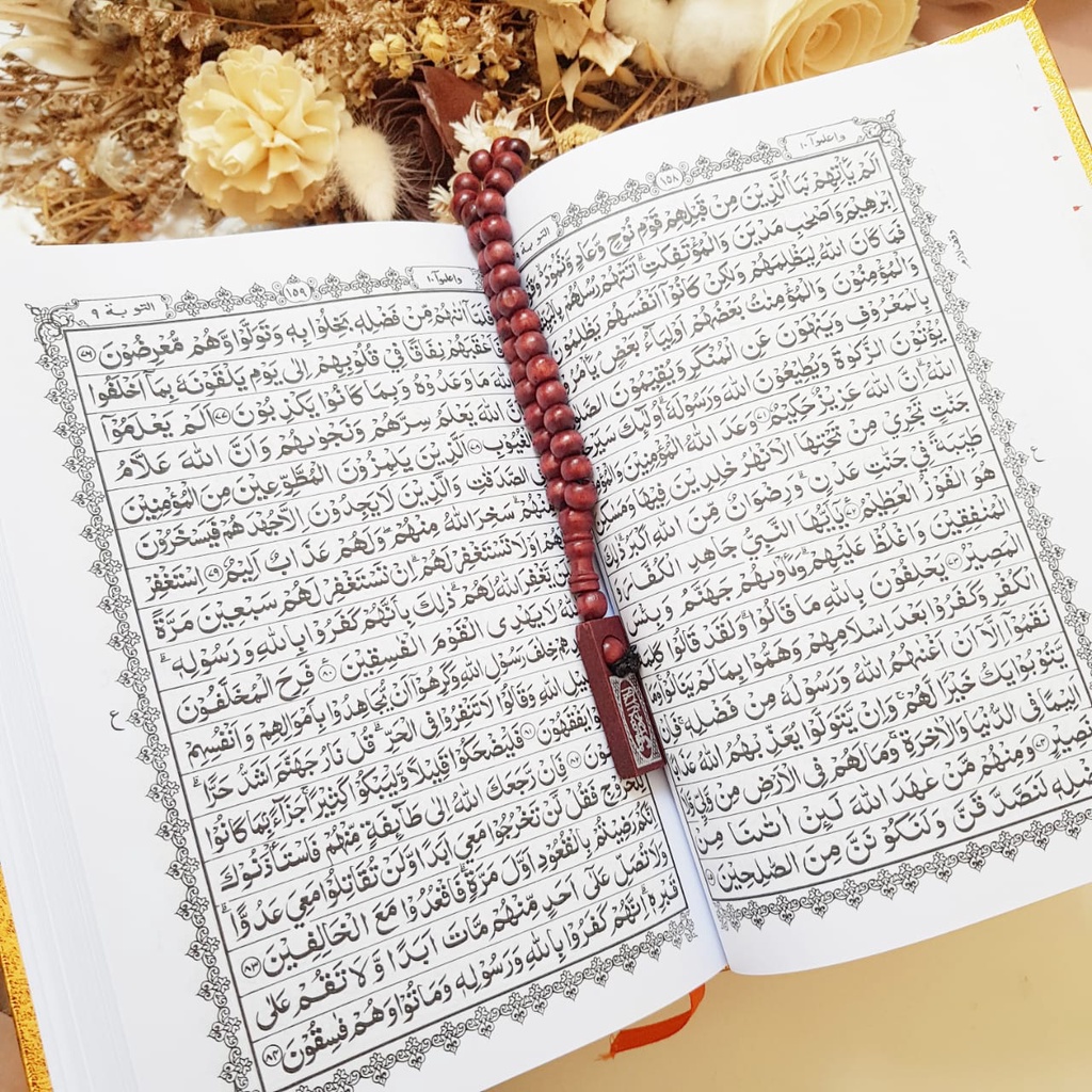 [QA6T] Paket Al Quran A6 Emas dengan Tasbih Kayu