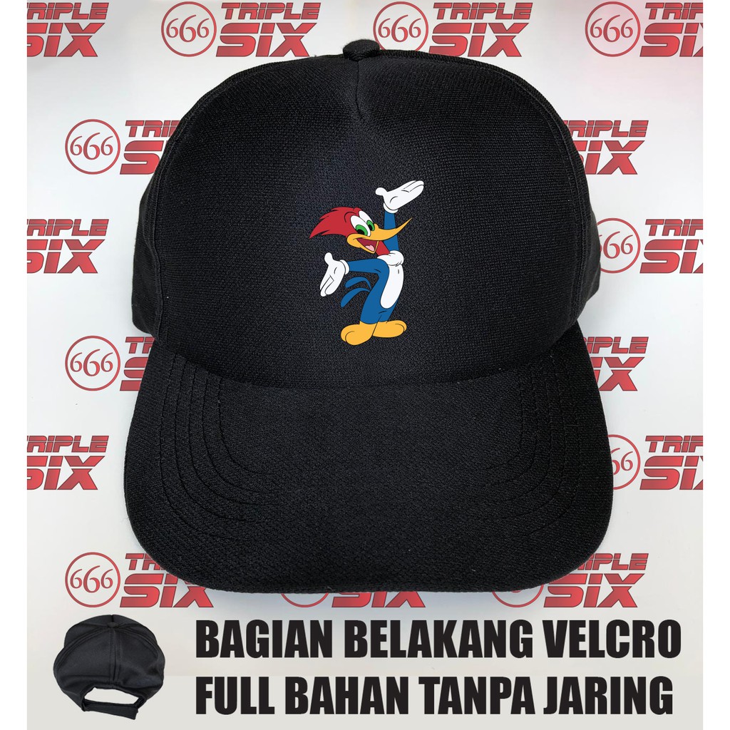Topi Full Kain Desain Woody Wood Packer