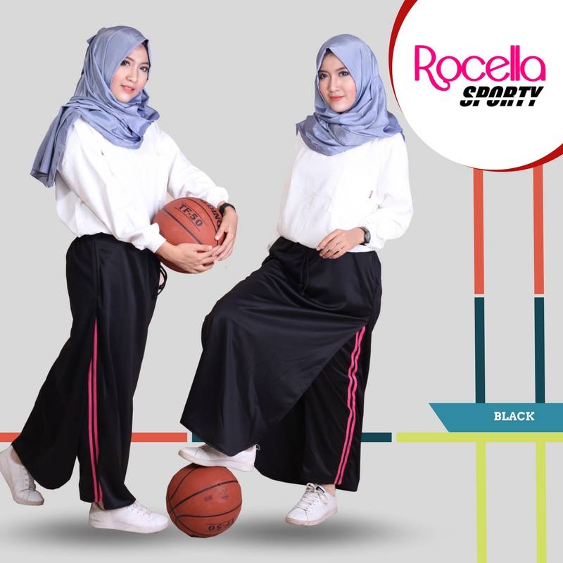 Rocella Rok Sporty - Rok Celana Training Olahraga Muslimah Syari - Pakaian Muslim Wanita