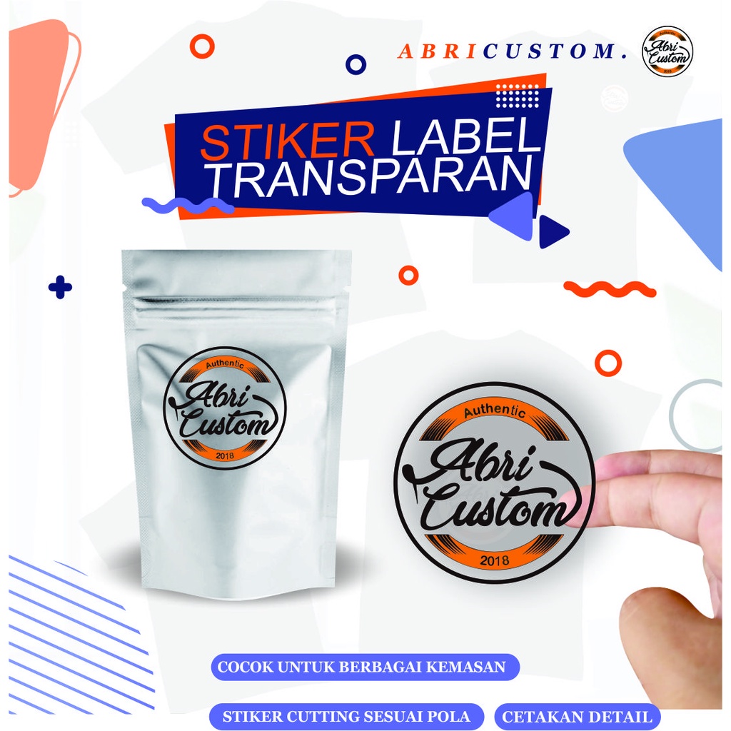 

CETAK STIKER LABEL LOGO TRANSPARAN