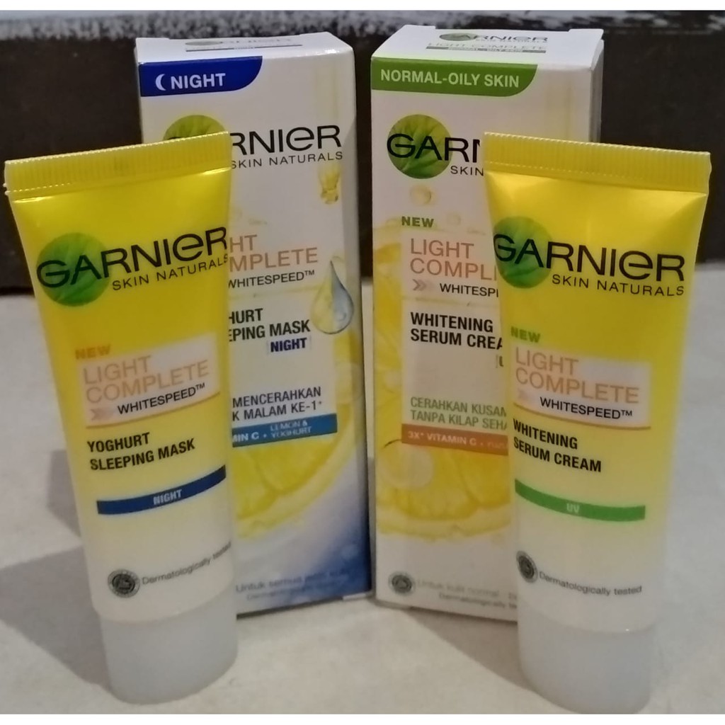 GARNIER BRIGHT COMPLETE UV ( DAY CREAM ) / YOGURT SLEEPING MASK NIGHT CREAM