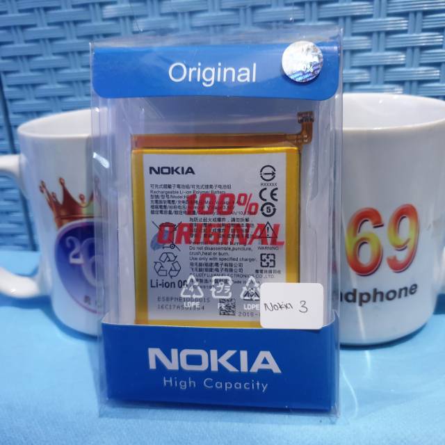 Batre Baterai Hp Nokia 3 Kode HE319 2630mAh Original Ori Battery Batterai Battre Batrei Batrai N3