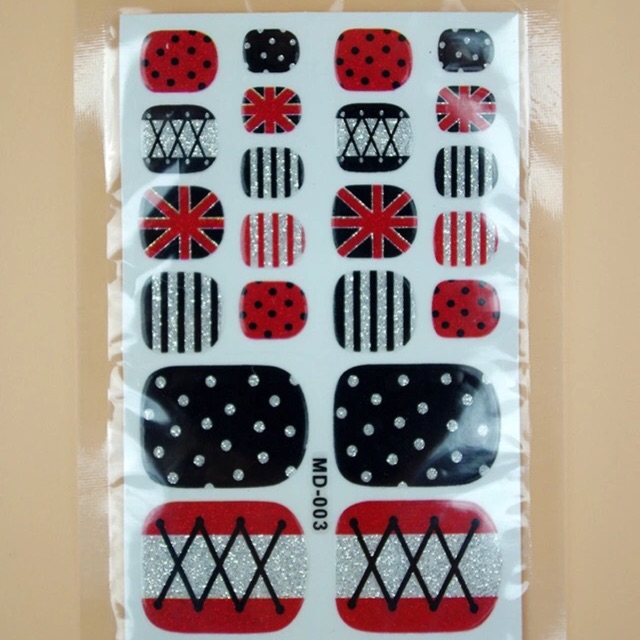 3D Toe Nail Art Foil Sticker England Flag