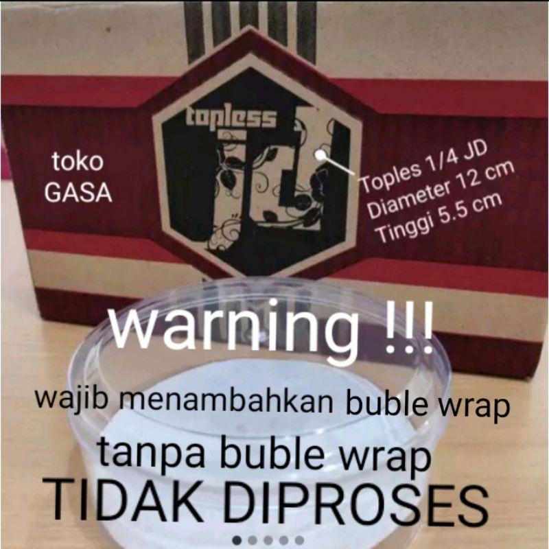 TERMURAH TOPLES KUE KERING 250gr 12pcs/TOPLES PP BENING BULAT 1/4kg/TOPLES NASTAR BULAT 1/4kg/TEMPAT