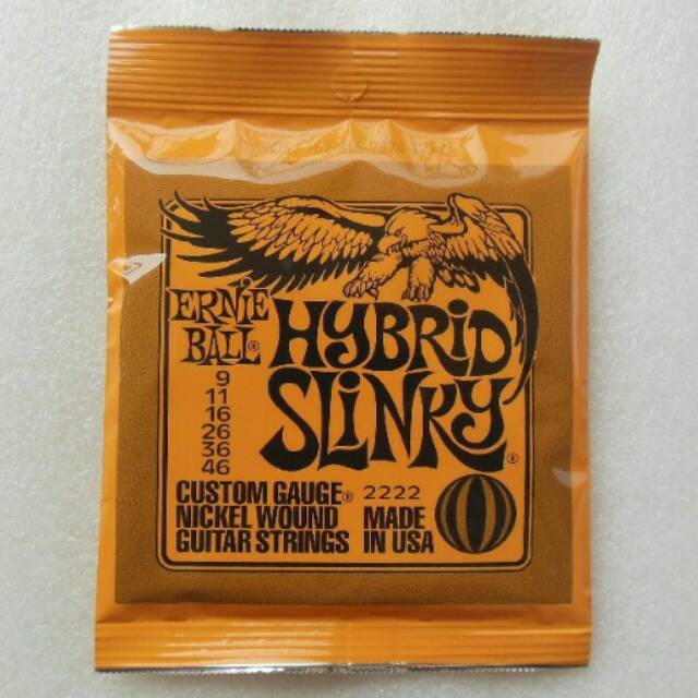 Senar gitar ernieball hybrid slinky 09