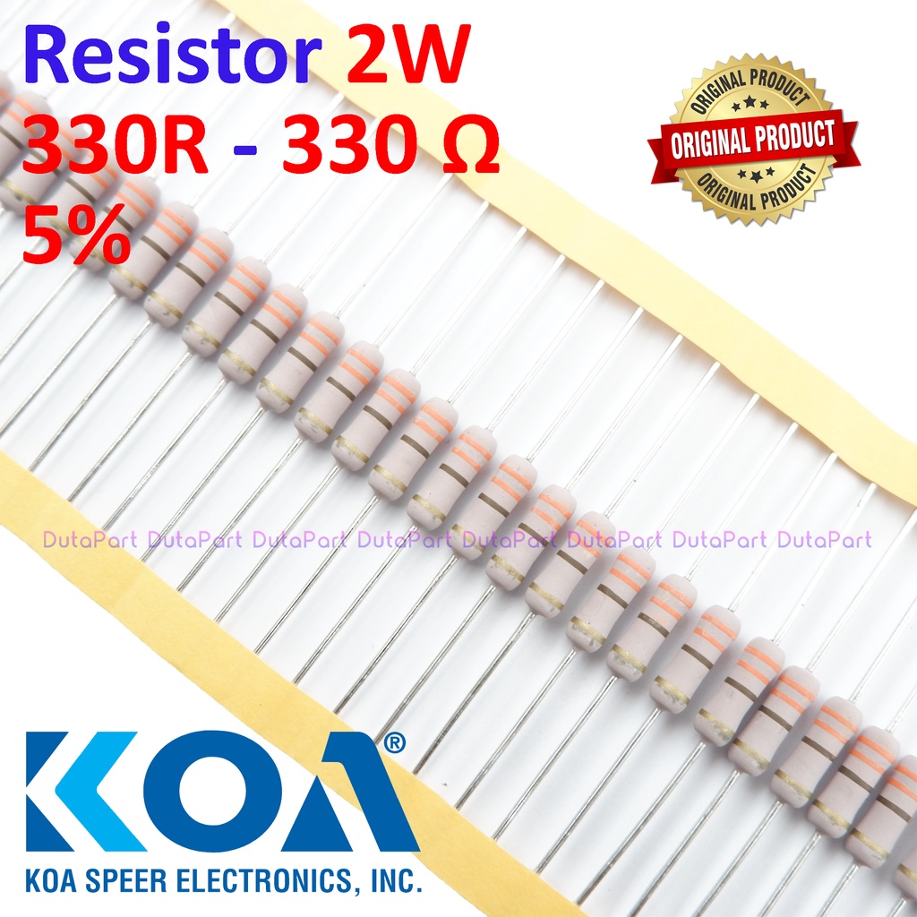 Resistor 330 Ohm 2 Watt 5% ORIGINAL KOA 2W 330R HIGH QUALITY