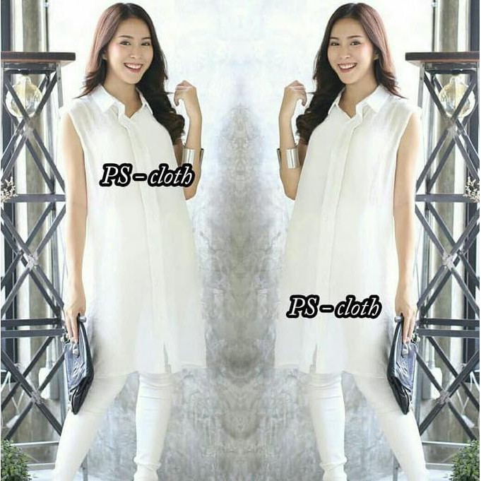 Top Dress Sabrina.Long Dress Putih Polos.Dress Casual.Fashion.Sr B5336