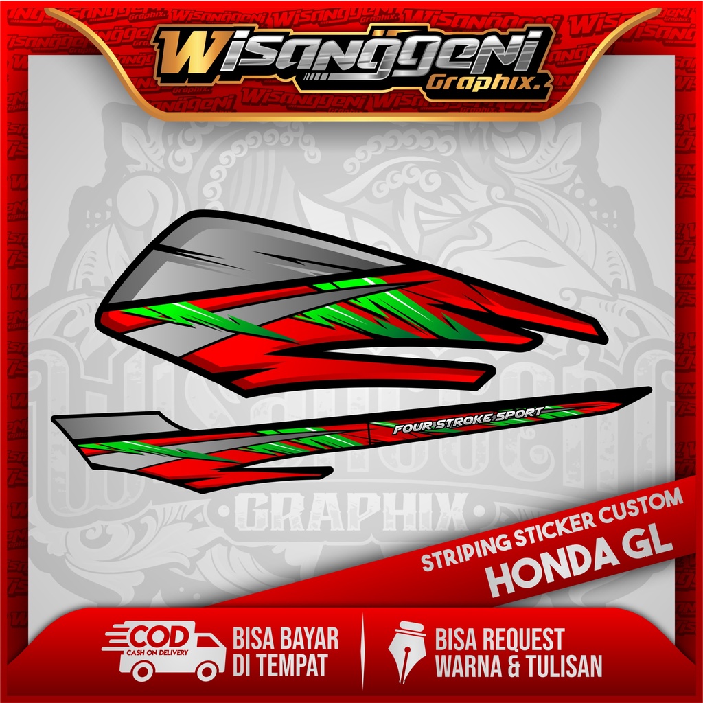 STRIPING STICKER DECAL HONDA GL MAX/GL PRO CUSTOM 1