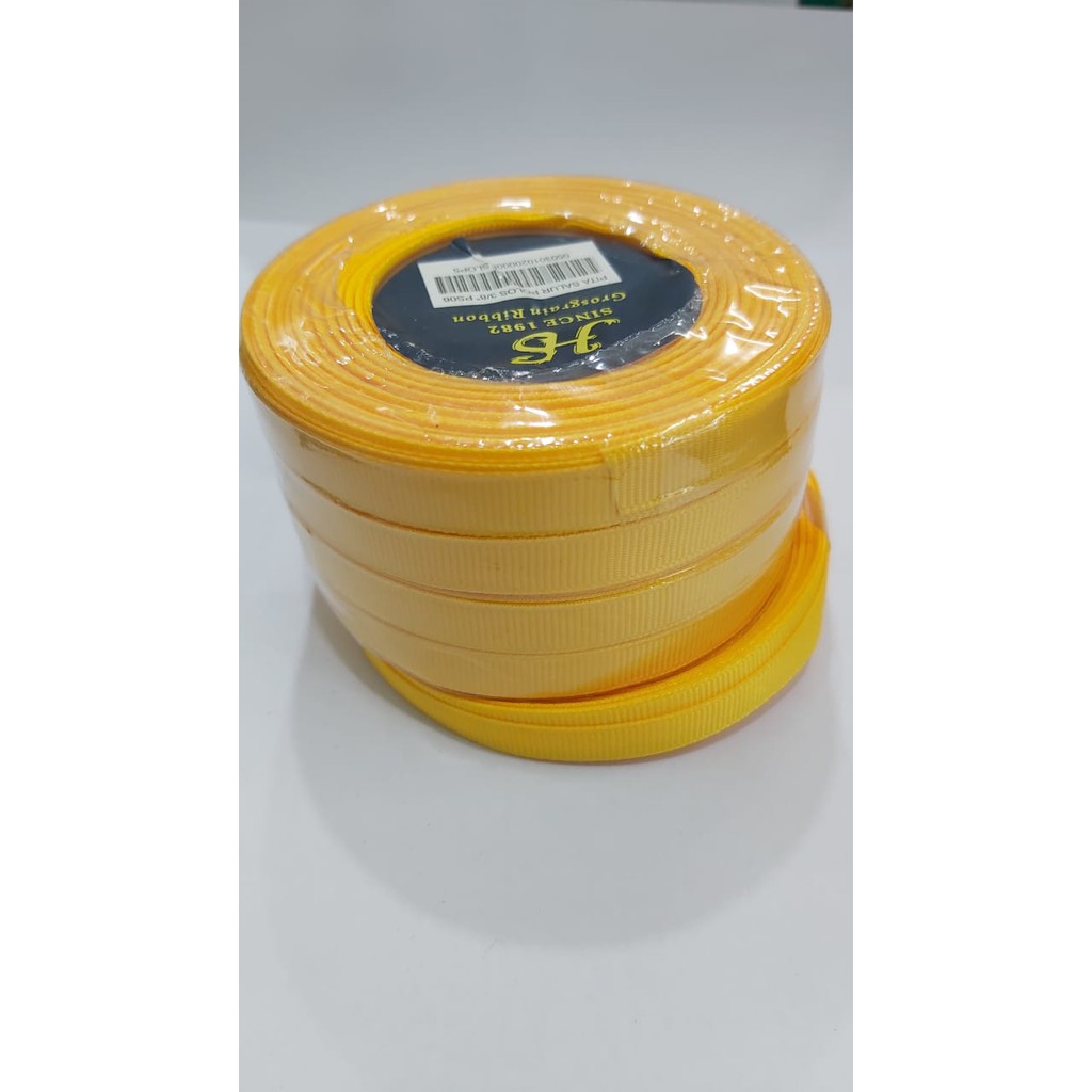 

Grossgrain 1cm kuning panjang 20 yard