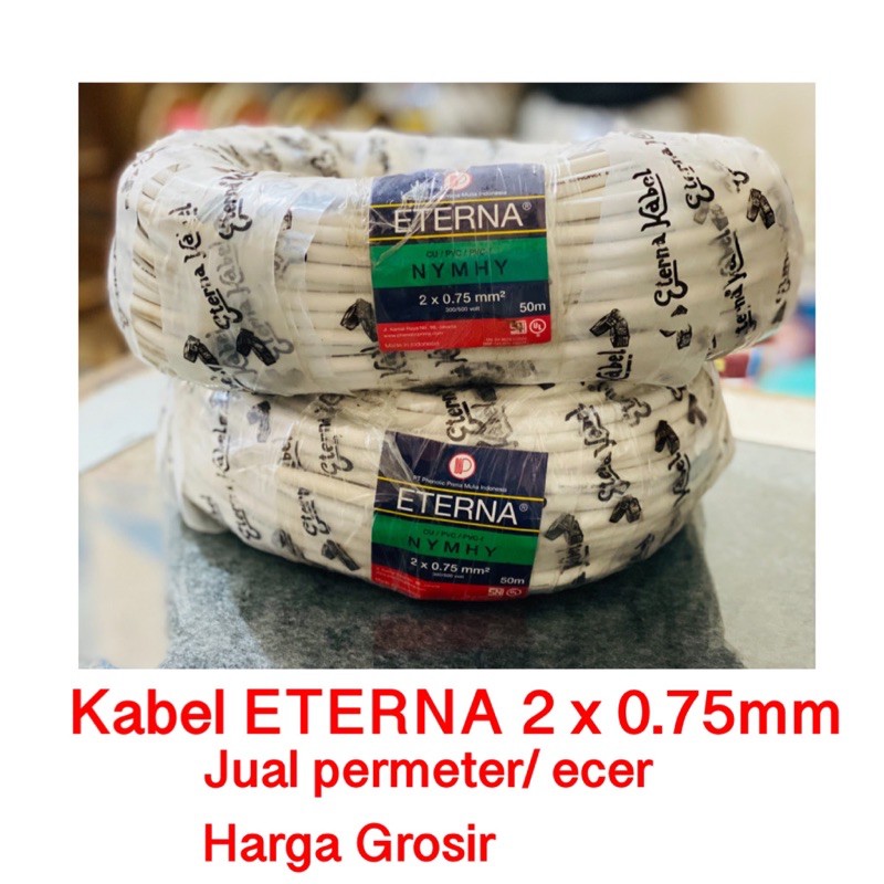 Eterna Kabel NYM 2x0,75MM Per Meter Serabut