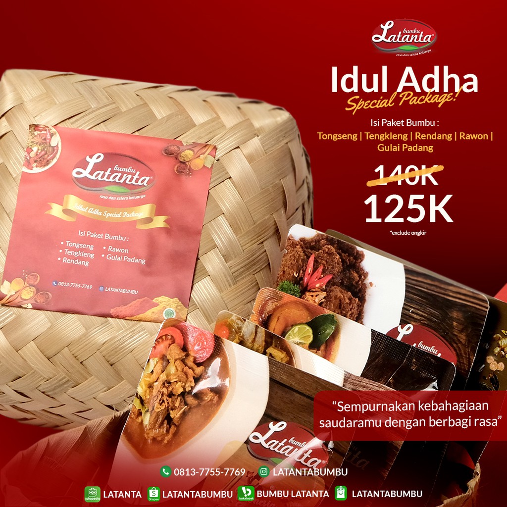 

Paket hampers Lebaran Idul Adha Bumbu Masak instan 5psc (rendang, tongseng, tengkleng, rawon, gulai)