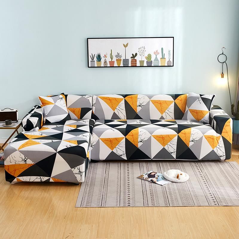 Sarung PELINDUNG sofa letter L stretch-Cover PENUTUP sofa L-SHAPE elastis