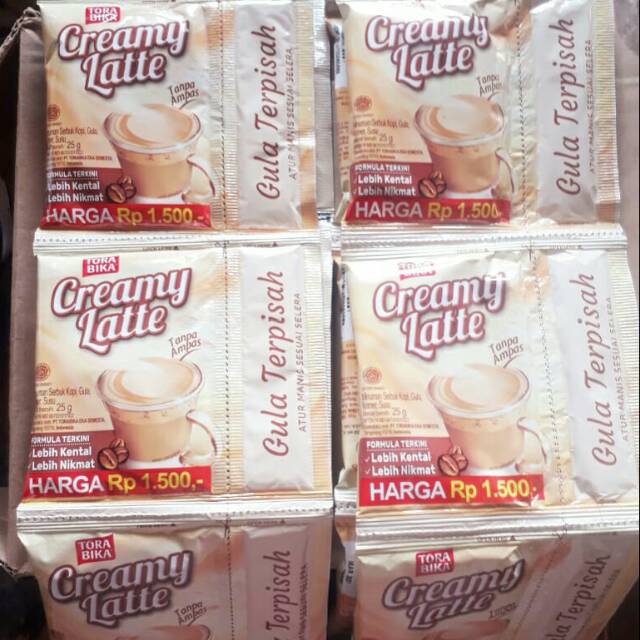 

Tora Bika Creamy Latte Gula Terpisah 1 Renteng isi 10pcs