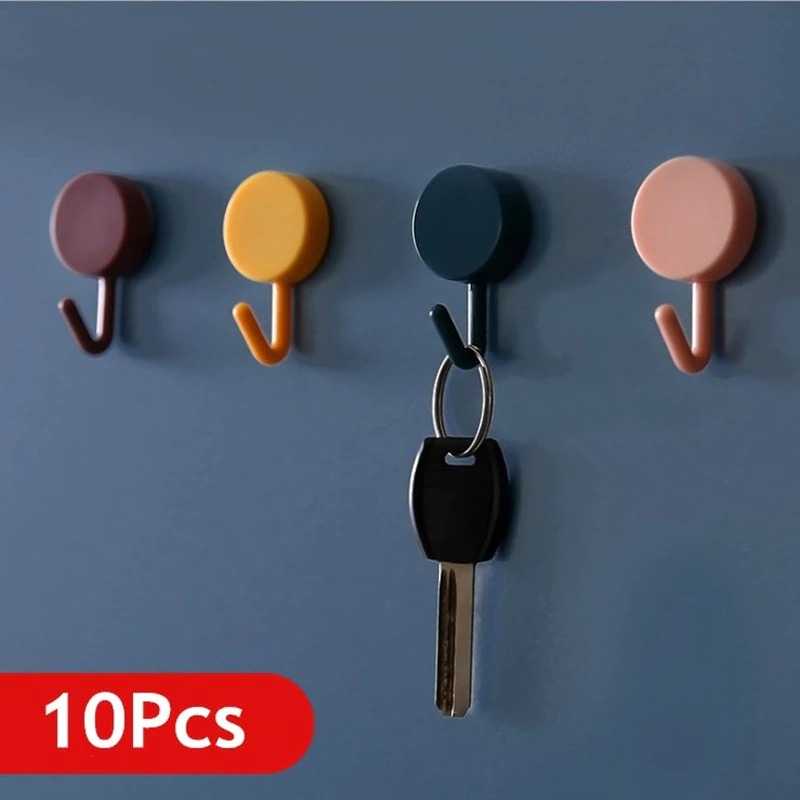 Gantungan Kunci Hook Wall Hanger Adhesive 10PCS