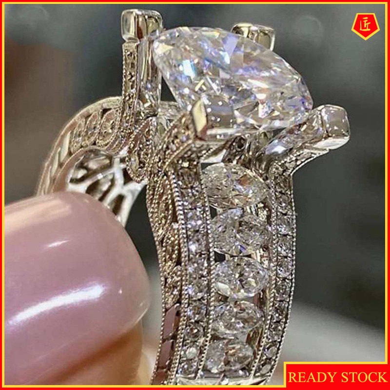 [Ready Stock]Luxury Full Diamond Women's Ring