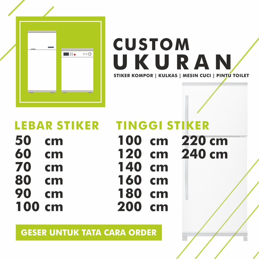  Stiker  Kulkas  Stiker  Kompor Stiker  Mesin  Cuci  CUSTOM 