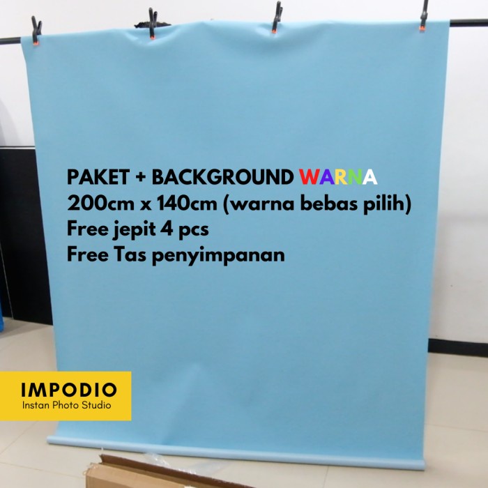 Paket Lengkap T Stand Dan Background Warna Polos Motif 200cm X 200cm Shopee Indonesia