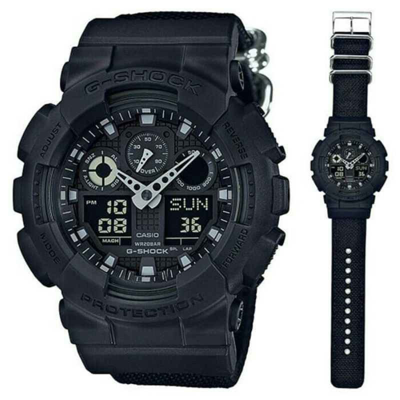 CASIO G-SHOCK GA100BBN-1ADR GA-100BBN-1ADR ORIGINAL GARANSI RESMI 2TH