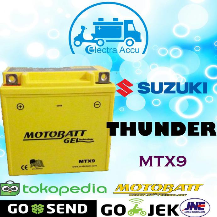a Promo Aki motor Suzuki Thunder motobatt MTX9 Aki Kering / Aki Gel _Terlaris