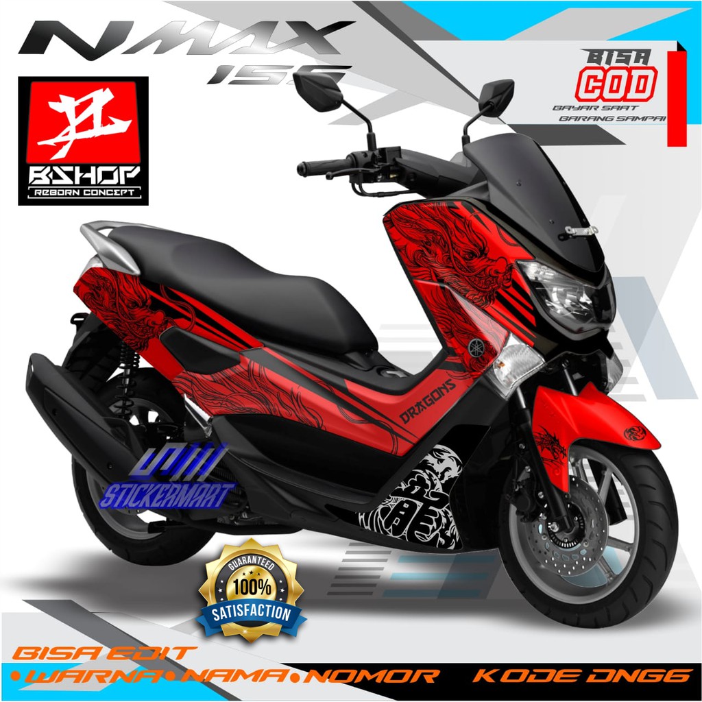 Jual Stiker Decal Yamaha Nmax Motif Naga Merah | Shopee Indonesia