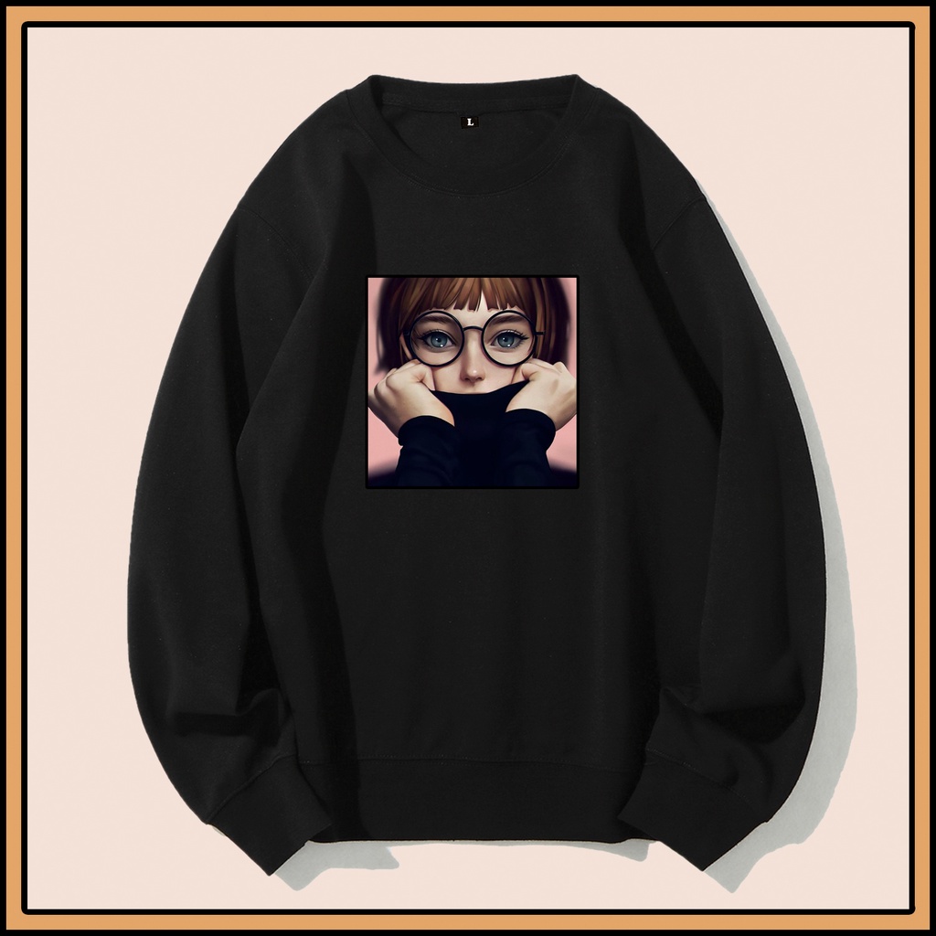 CALVIERO SHOP - BAJU SWEATER WANITA ATASAN GIRL GLASS  SWEATER DEWASA BRAND ANIME SWEATER HODDIE FASHION CITAYEM SCBD FASHION WEEK FASHION VIRAL TIKTOK