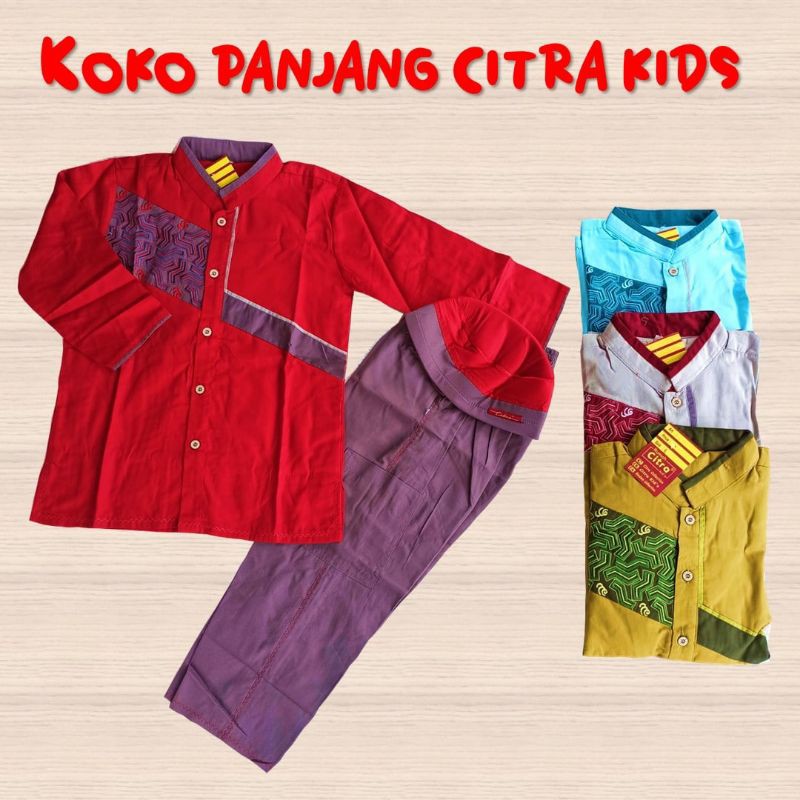 Setelan Koko Anak Busana Muslim Anak Laki Laki Citra Kids Usia 9 10 11 12 Tahun