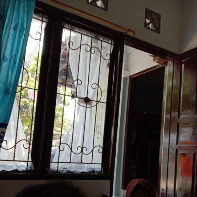 Gordeng/hordeng/gordyn Jendela Minimalis  Ikat Vitrage Voil Putih Transfaran